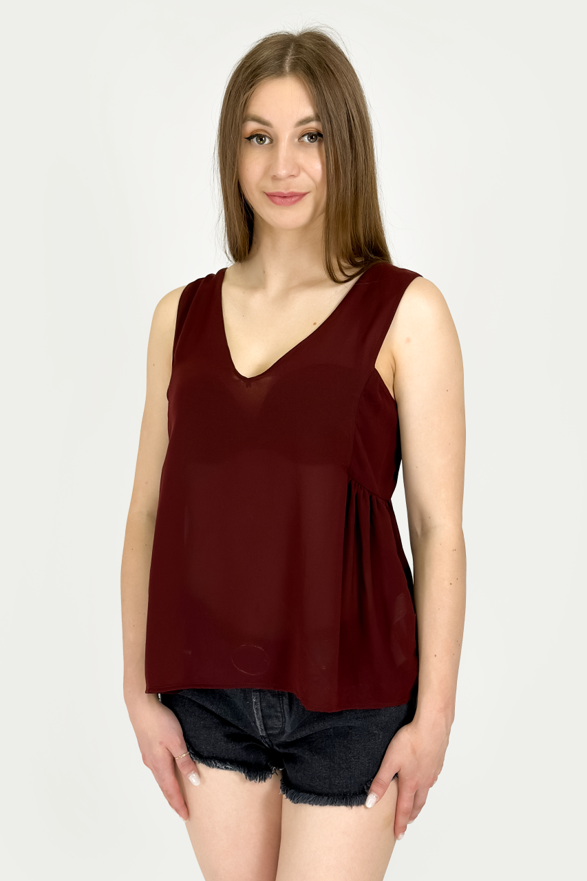 Блузка Zara 7901/241/681 бордова XS