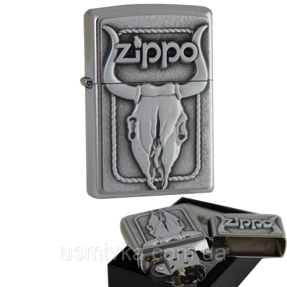 Бензинова запальничка Zippo 20286 BULL SKULL (Череп бика).