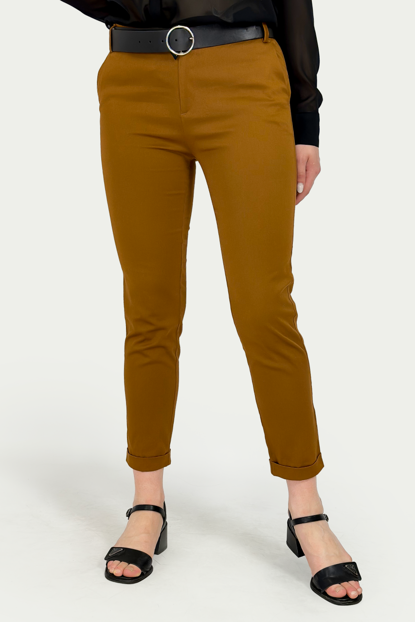 Штани жіночі чиноси Stradivarius 2360/292/442 коричневі M