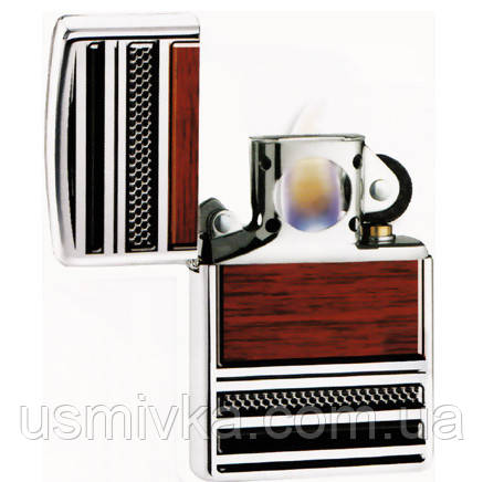 Запальничка Zippo 28676 Steel And Wood, фото 1