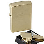 Запальничка бензинова Zippo 204. Classic Brushed Solid Brass, фото 3