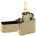 Запальничка бензинова Zippo 204. Classic Brushed Solid Brass, фото 4