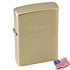Запальничка бензинова Zippo 204. Classic Brushed Solid Brass, фото 5