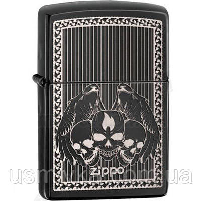 Бензиновая зажигалка Zippo 28678 Iced Skulls.