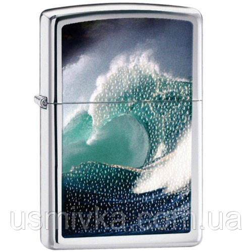 Бензиновая зажигала Zippo 28178 Ocean Wave High Polish., фото 1
