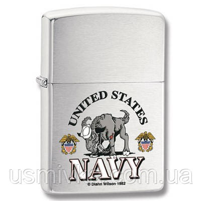 Запальничка Zippo 24533 US Navy сіра 24533, фото 1