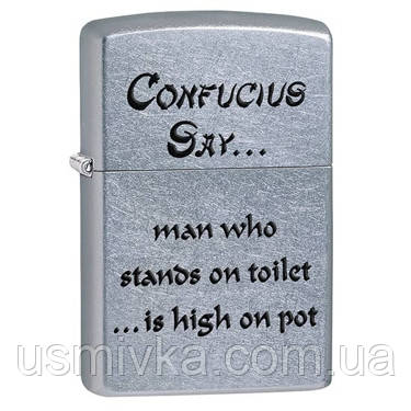 Запальничка Zippo 28459 CONFUCIUS SAY TOILET
