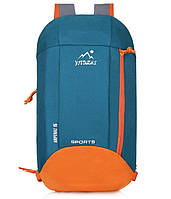 Рюкзак Sports Arpenaz спортивний вологостійкий синій-оранжевий 10л