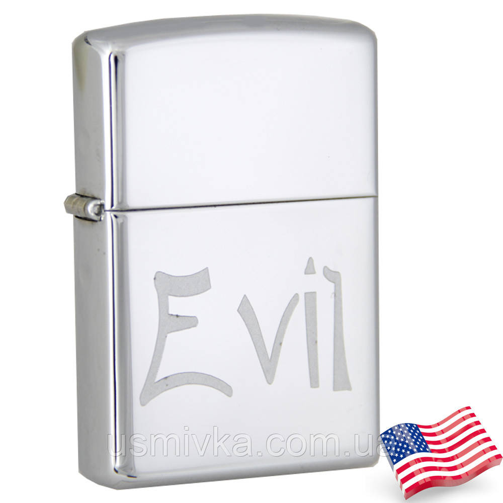 Запальничка Zippo 21033 Evil сіра 21033