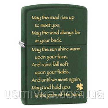Запальничка Zippo 28479 IRISH BLESSING зелена 28479, фото 1