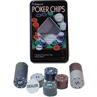 Покерні фішки з номіналом 100 шт. PN18442
