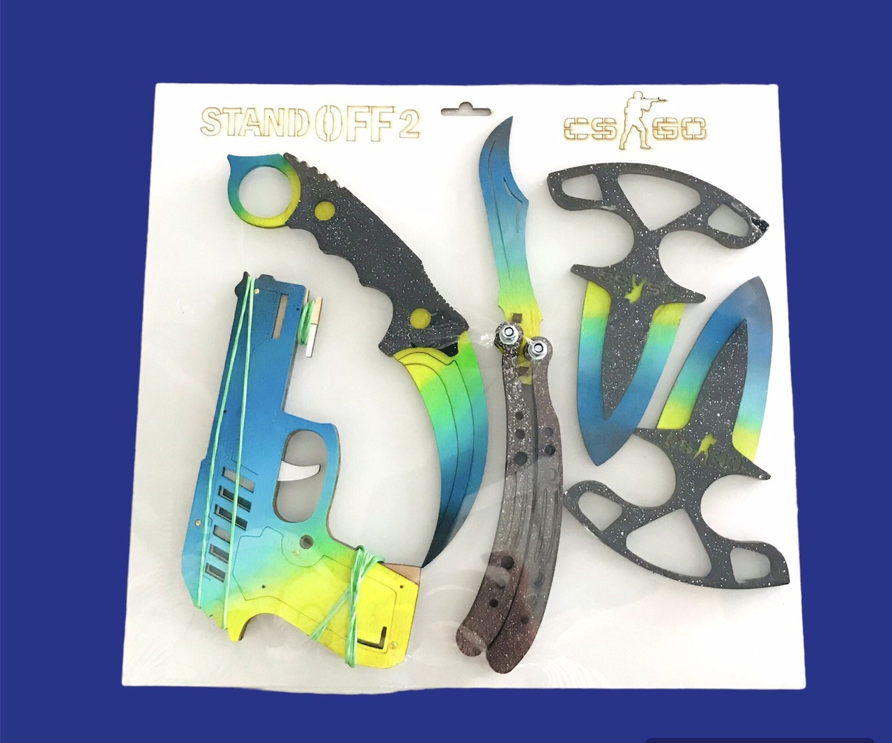 Набір ножів на фанері, фото 1