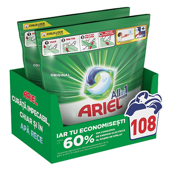 Капсули для прання універсального білизни Ariel Pods 3 в 1 108 шт