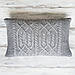 Чохол для подушки в'язаний Ohaina коси 60x40 Silver grey, фото 4
