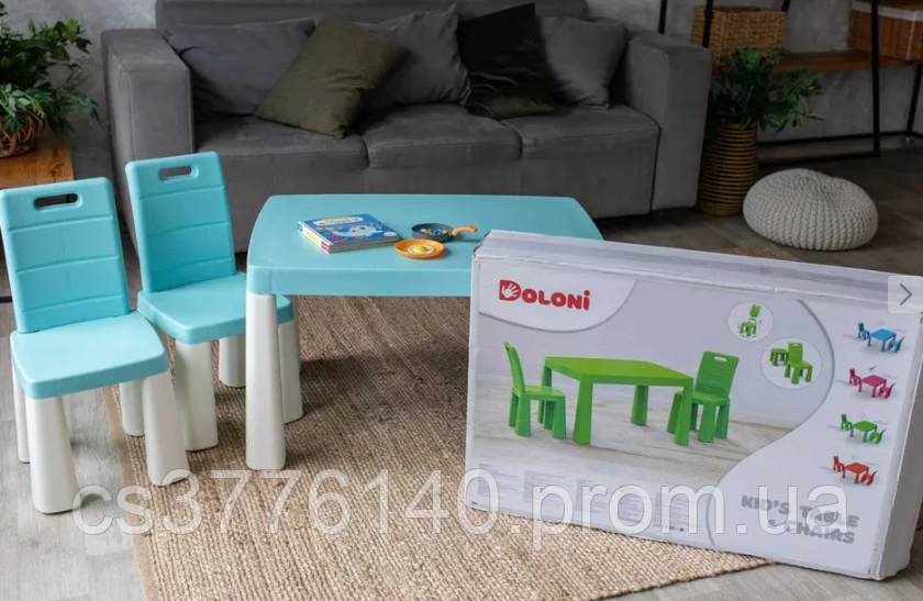 Комплект дитячих меблів стільчик і стіл Doloni, Дитячий письмовий столик, Дитячі меблі міцні для гри
