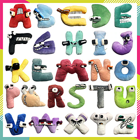 Набір букв Алфавіт Лор іграшка м'яка антистрес Roblox повний комплект 26 символів 15-25 см