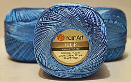 Нитки пряжа для в'язання віскозна TULIP Туліп від YarnArt Янрарт № 464 - блакитний