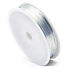 Дріт 0,3 мм 46 метрів для Бісероплетіння, Колір Срібло, Рукоділля, Фурнітура для Біжутерії, фото 2