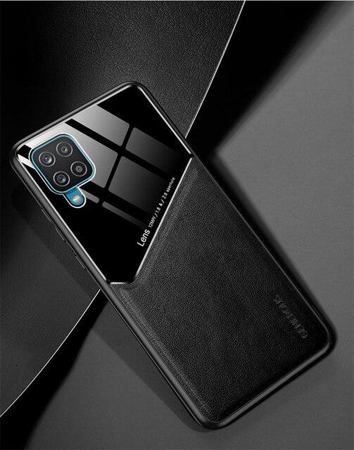 Бізнес чехол бампер GENEROUS для Samsung Galaxy M62 зі скла і штучної шкіри