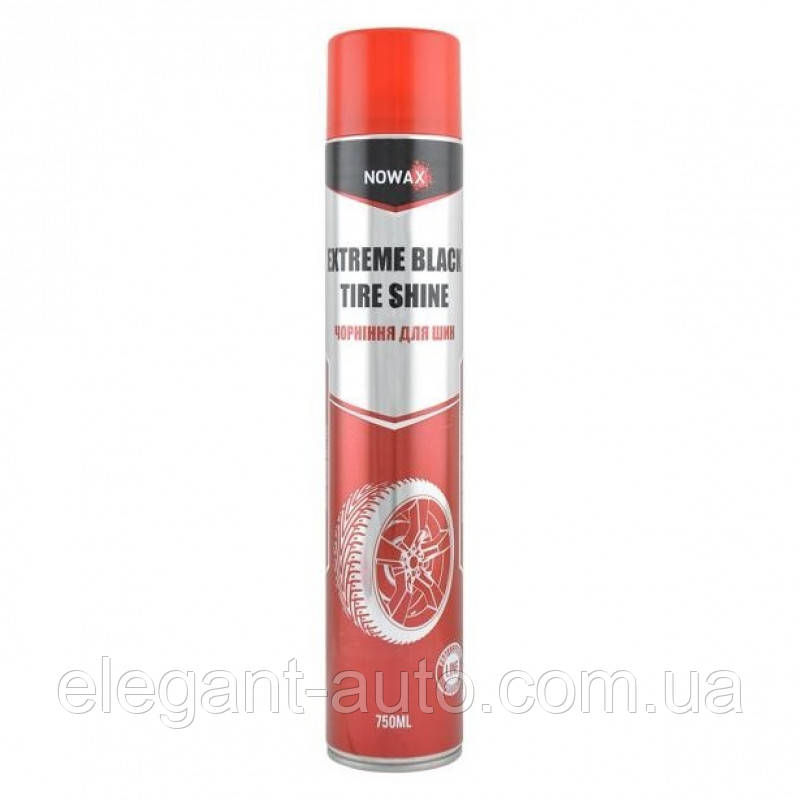 Очищувач-чорніння гуми спрей 750ml (пінний) "Nowax" Extreme Black Tire Shine NX50200