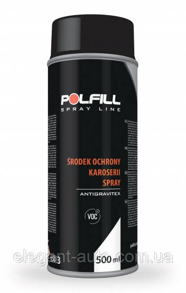 Антигравій сірий 500ml Аерозоль "Polfill" 43371