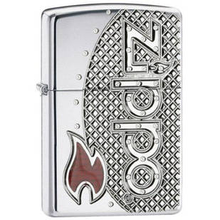 Запальничка Zippo 24801 (шт.) Zippo Emblem Armor (Эмблма Zippo, армована)