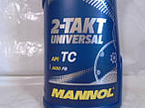 Олива для двотактних двигунів Mannol 2-Takt Universal мінеральна 1 л (зелена), фото 2