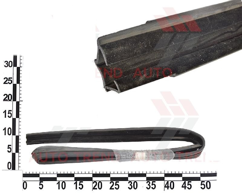 Ущільнювач скла ВАЗ 1118, 1119 опускного передніх правих дверей (верхні) (виробництво БРТ), фото 1