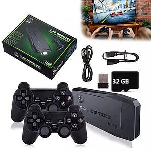 Ігрова приставка для телевізора HDMI з бездротовими джойстиками Game Stick Lite 32Gb 4K TV, Y-3 Lite