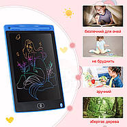 Графічний LCD планшет для малювання 8.5'' | кольоровий ЖК планшет | синій, фото 6