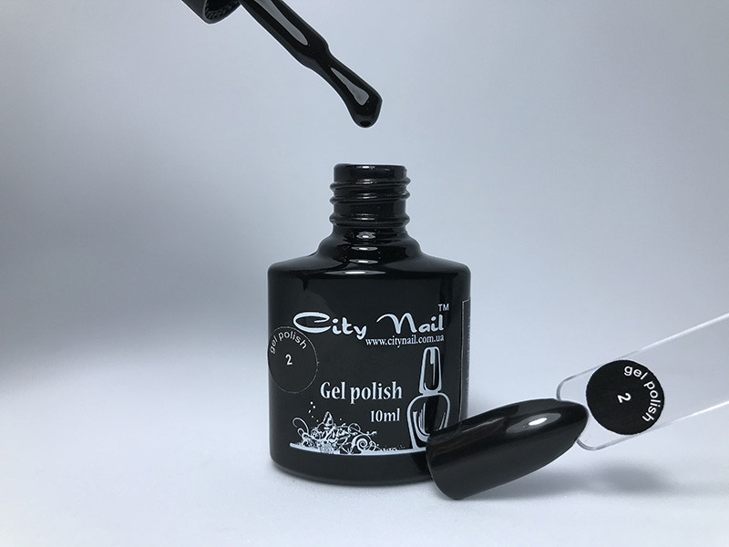 Гель-лак City Nail #2 чорний 10 мл