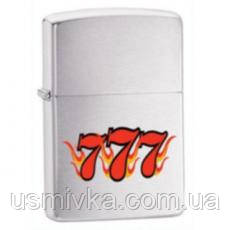 Запальничка Zippo 24491 THREE SEVEN сіра 24491