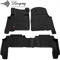 Резиновые 3D коврики в салон на Toyota Land Cruiser 200 2011- Stingray