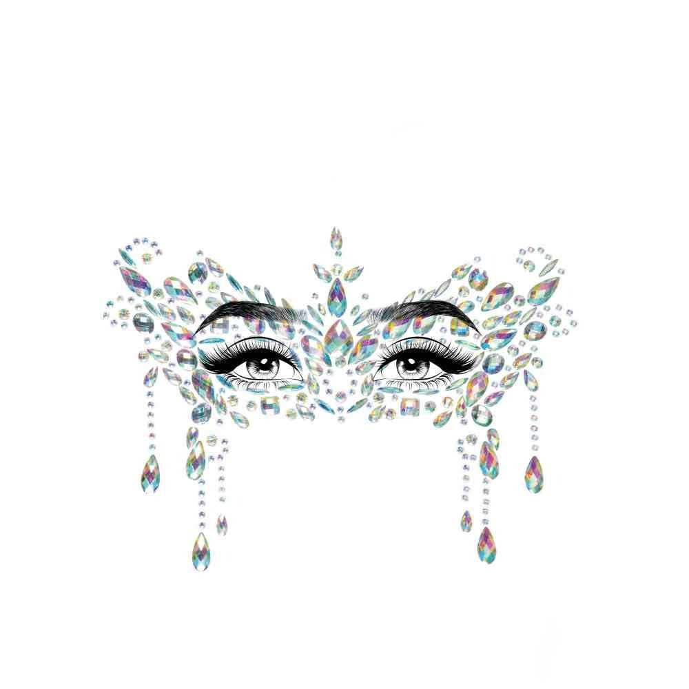 Наклейки для обличчя Diamond Sticker Masquerade White Leg Avenue, фото 1