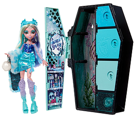 Лялька Monster High Lagoona Blue Skulltimate Secrets Fearidescent Лагуна Блю з шафою 2022 (HNF77)