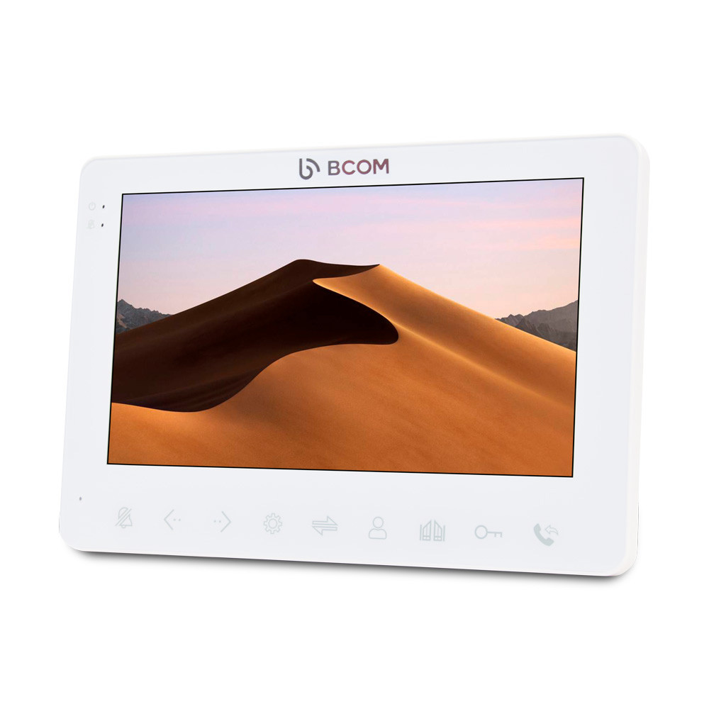 Комплект видеодомофона BCOM BD-780FHD White Kit: видеодомофон 7" и видеопанель - фото 3 - id-p1879216292