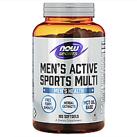 NOW Foods, Sports, Men's Active Sports Multi, комплекс витаминов для мужчин, 180 капсул