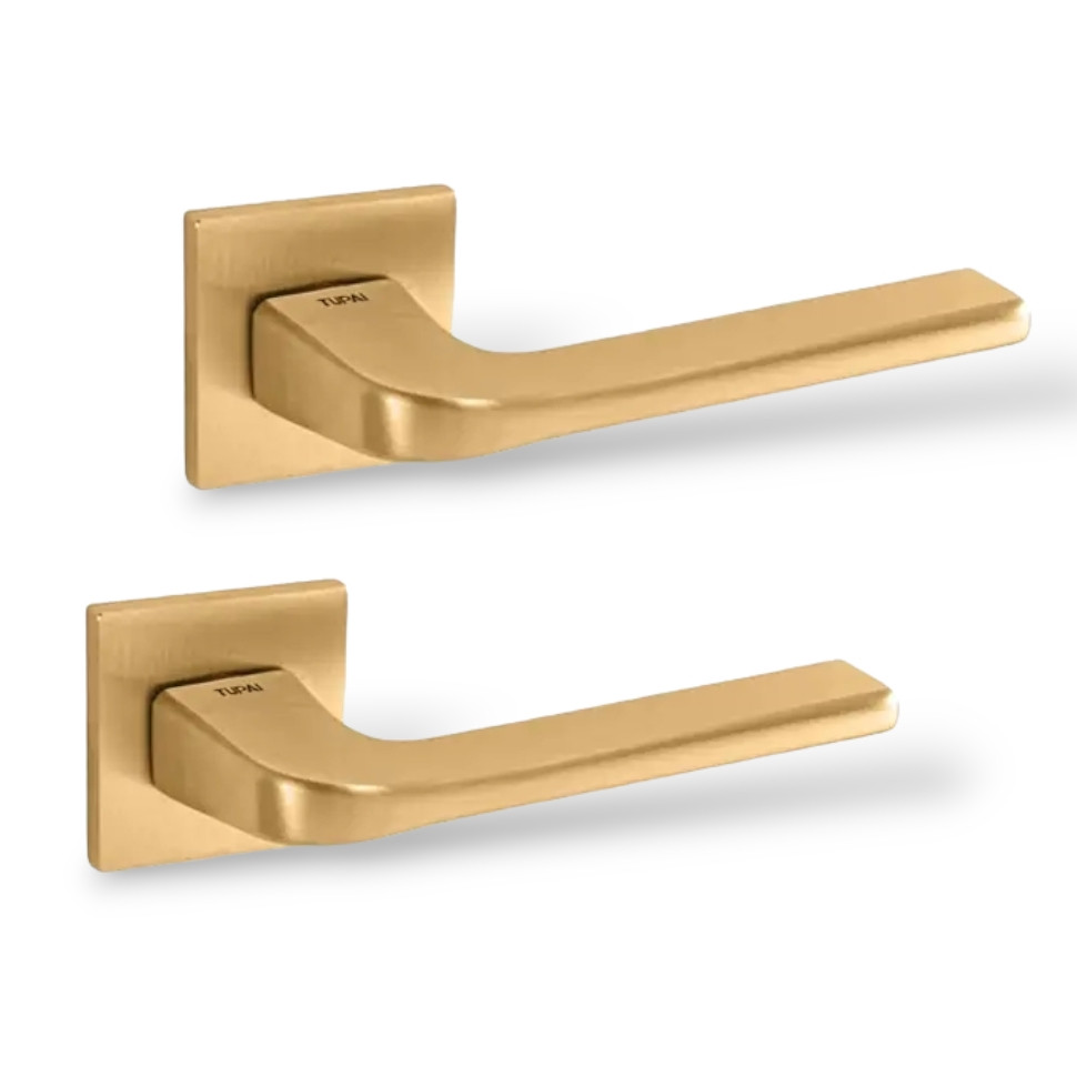 Ручки дверні Tupai 4007Q 5S/158 золото матове (для міжкімнатних/вхідних дверей ), фото 1