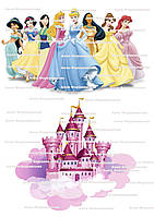 Вафельная картинка №15 фотопечать на торт принцессы Диснея