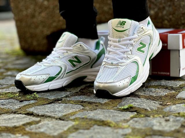 New Balance 530 Белые с зеленым