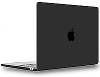 Пластиковый матовый чехол-накладка STR Matte Hard Shell Case for MacBook Air 13.6 (2022-2024) M2/М3 - Black