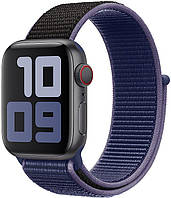 Нейлоновый ремешок STR Sport Loop Band for Apple Watch 49/42/44/45 mm - Midnight Blue/Black