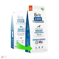 Сухий корм для дорослих собак великих порід (вагою від 25 кг) Brit Care Adult Large Breed Lamb & Rice 12 кг