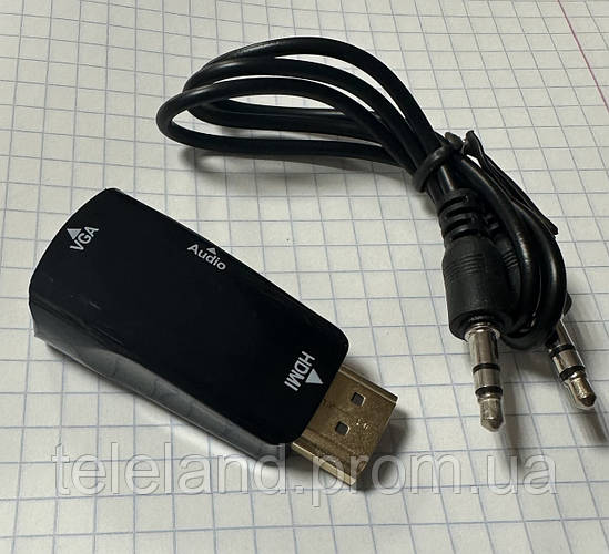 Купить Переходник преобразователь HDMI to VGA со звуком, цена 150 ...
