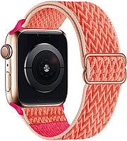 Тканевый ремешок STR Buckle Solo Loop for Apple Watch 41/40/38 mm - Coral