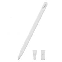 Силиконовый чехол со сменными наконечниками для Apple Pencil 2 STR Silicone Pencil Case - White