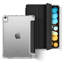 Силиконовый чехол-книжка с держателем для стилуса STR Air Protection Case for iPad Mini 6 (2021) - Black