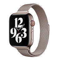 Металлический ремешок STR Thin Milanese Loop Band for Apple Watch 49/42/44/45 mm - Retro Gold