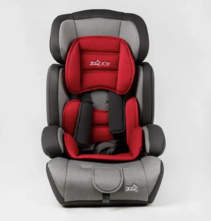 Дитяче автокрісло з бустером 1-12 років JOY 47900 - RG, група 1/2/3, вага дитини від 9-36 кг, сіро-червоний, фото 3