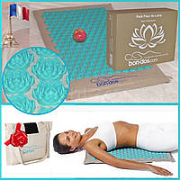 Массажный коврик акупунктурный  "bon-dos" пранамат (pranamat eco, аппликатор Кузнецова массажёр для спины)